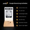 Google Bewertung Aufsteller mit NFC und QR-Code - aus Eichenholz