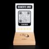 Google Bewertung Aufsteller mit NFC und QR-Code - aus Eichenholz - proofly.de