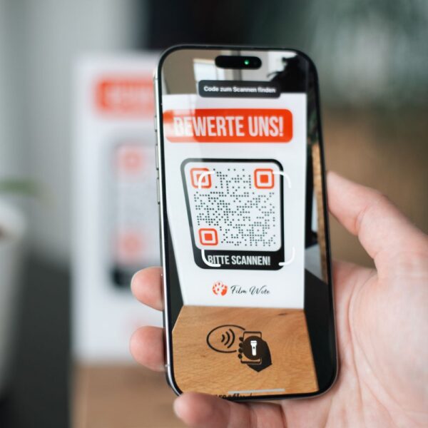 QR Code Aufsteller für Bewertungen