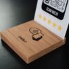 QR Code Aufsteller aus Holz - Eiche
