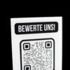 QR Code Aufsteller Plexiglasscheibe mit austauschbaren Link