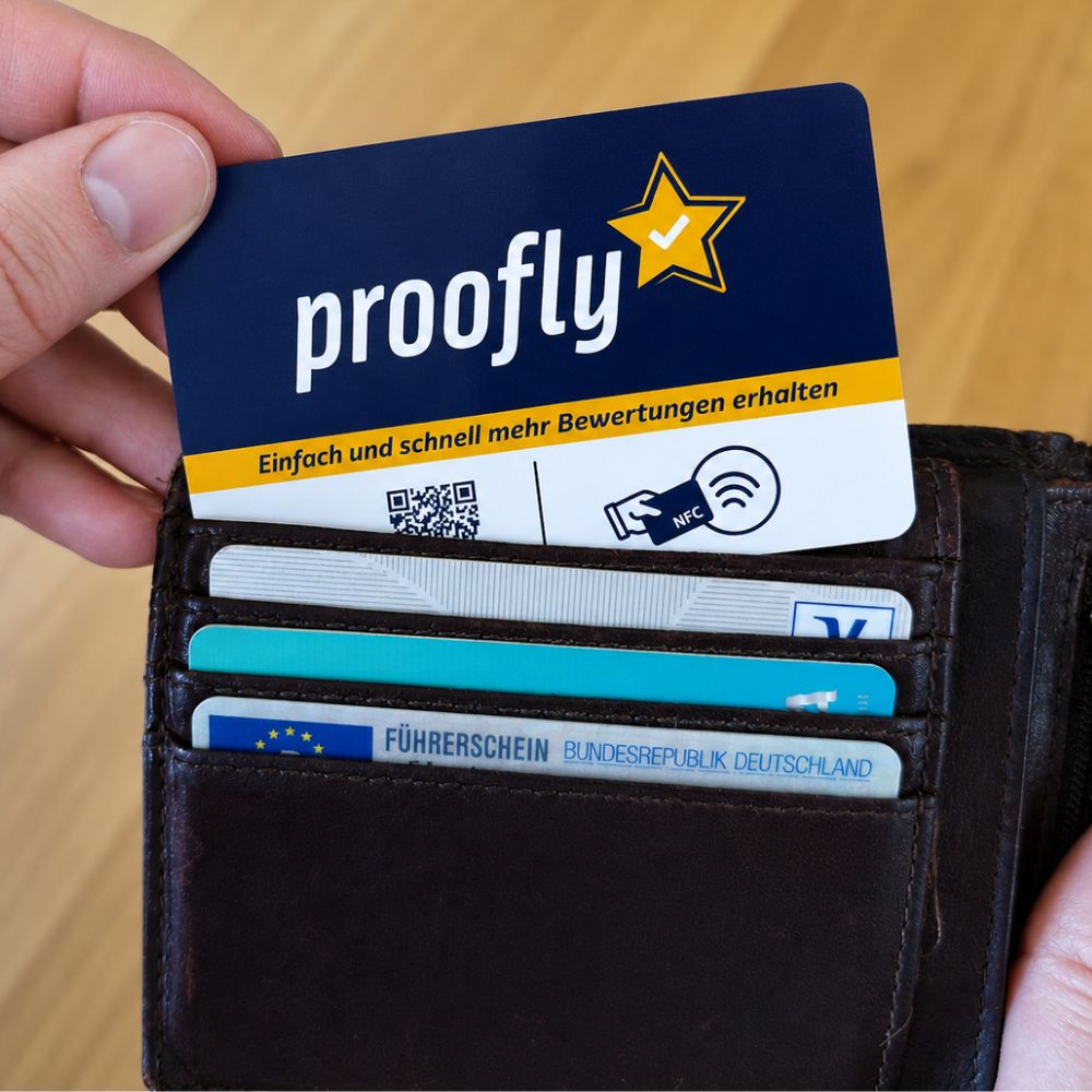 NFC Bewertungskarte in Bankkarten-Größe