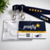 NFC-Bewertungskarte mit QR-Code - Proofly Card mit Hülle & Lanyard